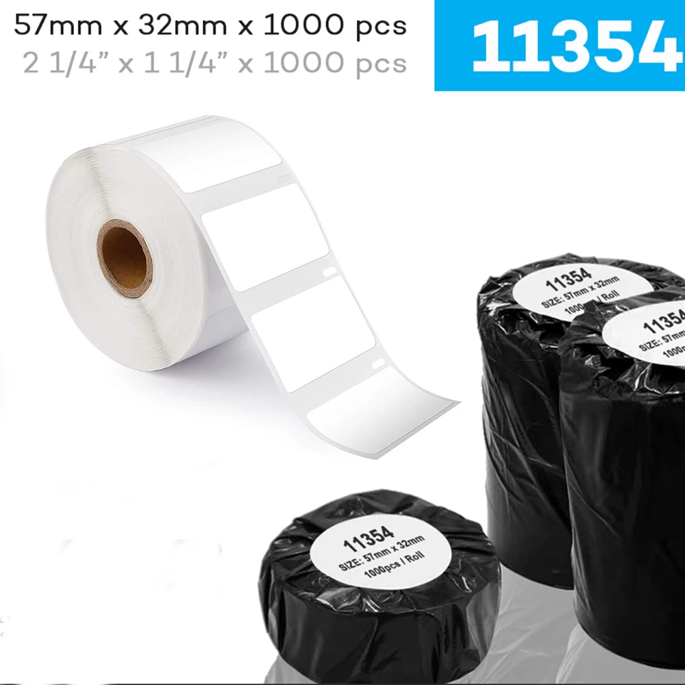 6Rolls Dymo Etiketten 11354 Rolle Papier 57mm * 32mm * 1000PCS – Bild 3