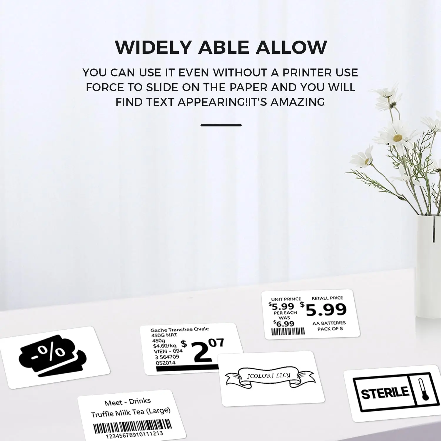 40x30mm High-Gloss Thermal Labels - Waterproof Self-Adhesive Stickers – Bild 5