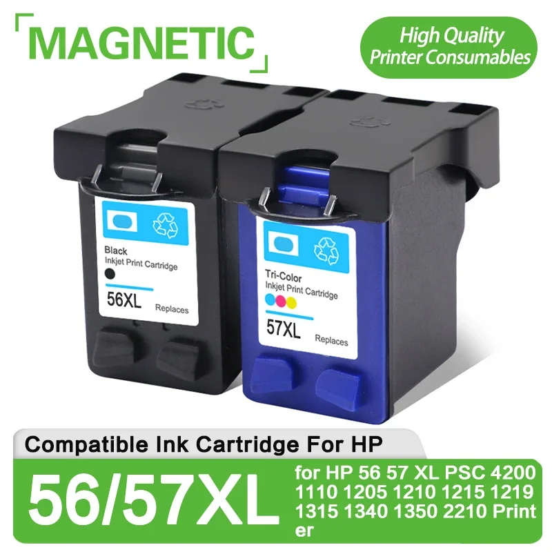 Passend für HP 56 57 Kompatible Nachfüllbare Tintenpatrone für HP 56 57 XL PSC 4200 1110 1205 1210 1215 1219