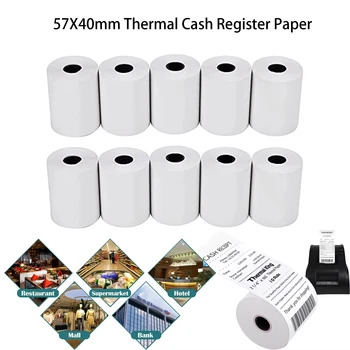 Registrier kasse Thermopapier rollen 57x40mm Quittung papierrollen Verkaufs stelle Thermo drucker Papier