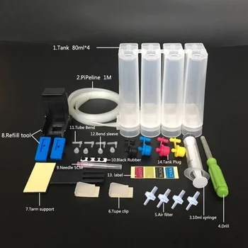 Passend für hp305 305xl diy ciss tinten versorgungs system für hp 305 xl deskjet 2710 2720 4110 4120 4130 neid