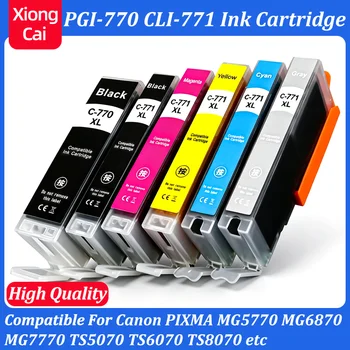 PGI-770 CLI-771 PGI770 CLI771 Tintenpatrone-1~3 SET passend für Canon PIXMA MG5770 MG6870 MG7770 TS5070 TS6070