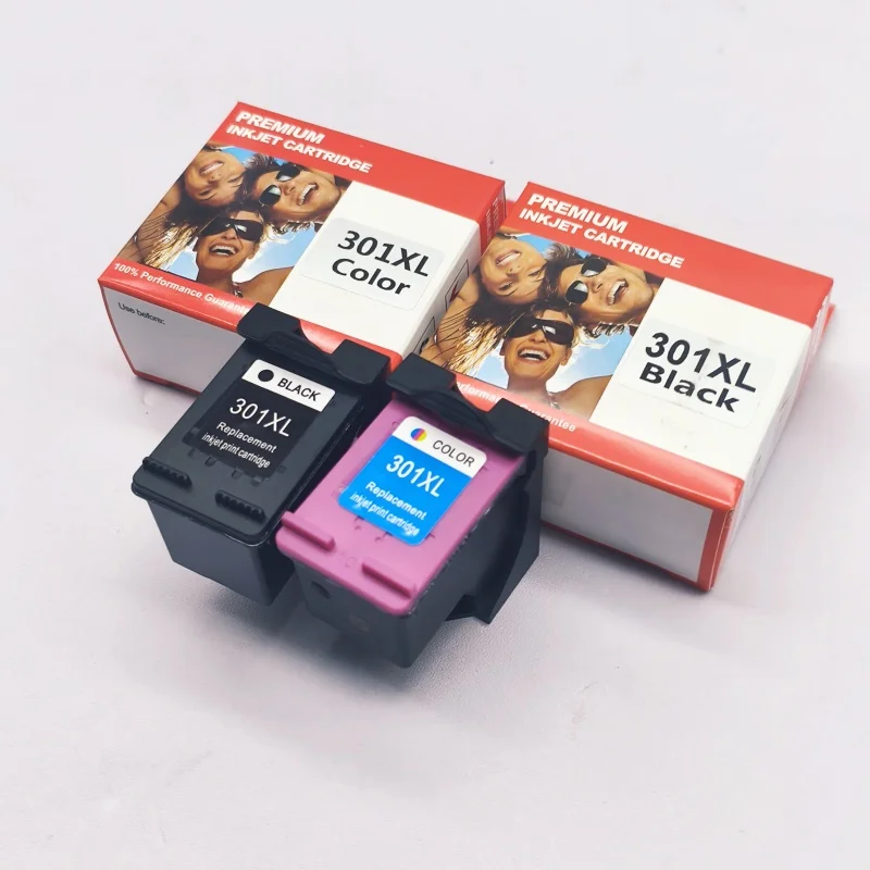 2 schwarze 2-Farben-Tintenpatronen 301 XL 301XL passend für HP Deskjet – Bild 4