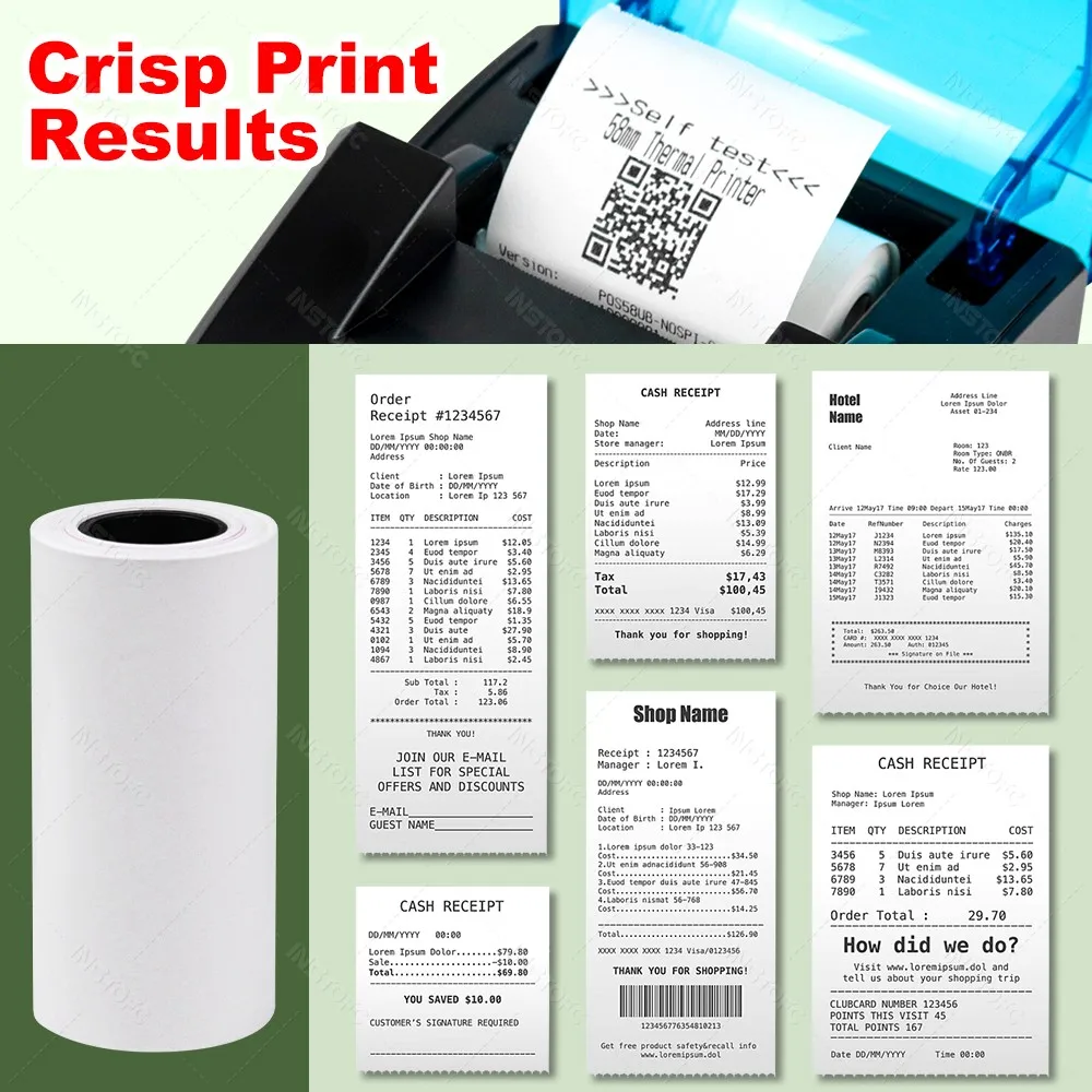 58mm/80mm Thermopapier passend für Mini-Thermo-Belegdrucker – Bild 4