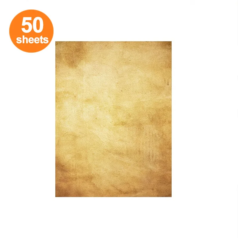 50 Blatt Retro-Vintage-A4-Papier, dick und geschmeidig im Griff, druckt reibungslos ohne Verklemmungen, leicht