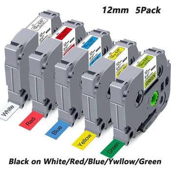 Passend für Brother Etikettendrucker Tze-Band 12mm 0,47 Weiß TZe-231 TZ-231 P-Touch Tze Schwarz auf Weiß Band