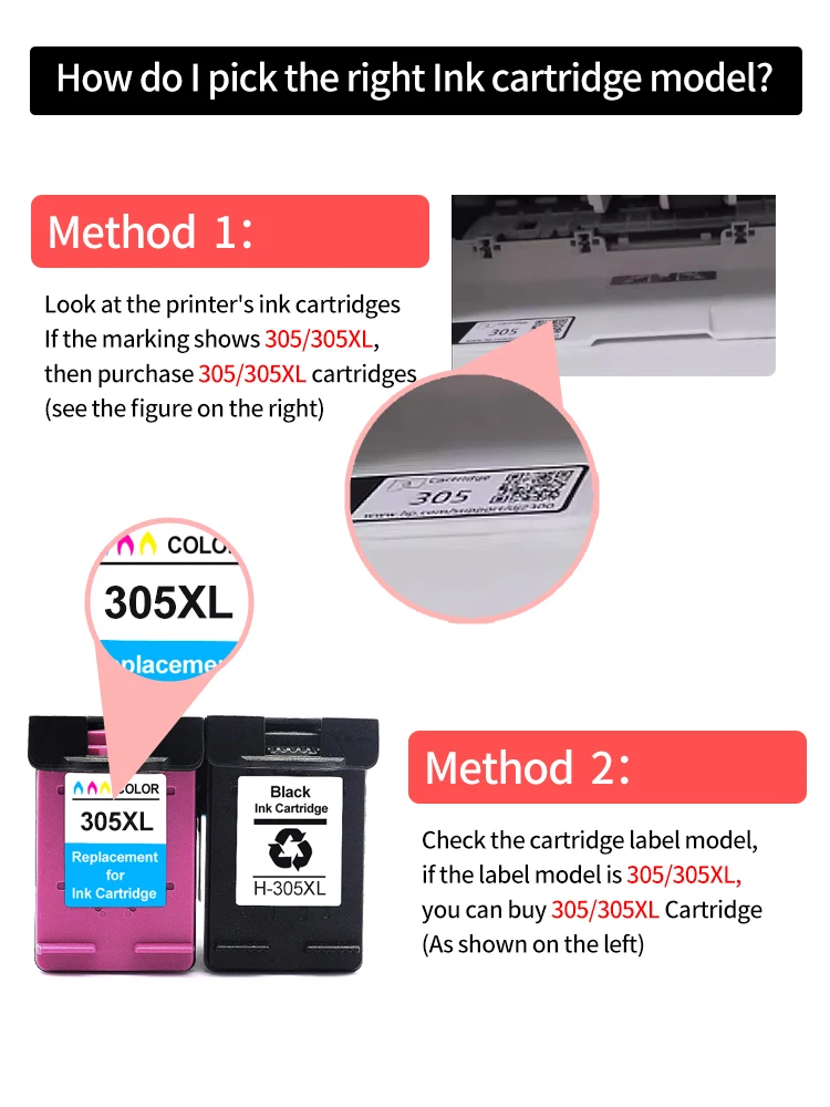 305xl Ersatz passend für HP 305 xl Tinten patrone für HP Deskjet 2700 – Bild 3