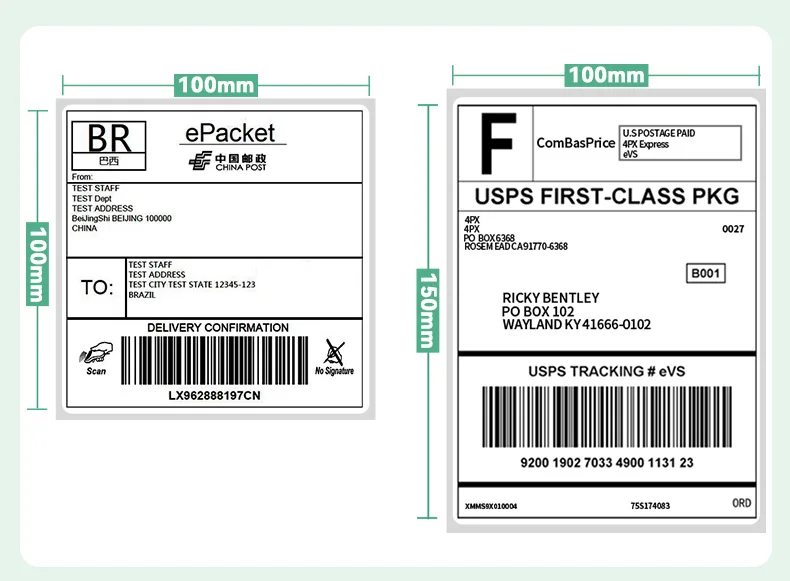 Thermische Verschiffen Etiketten 4X6in Verschiffen Label papier rollen – Bild 3