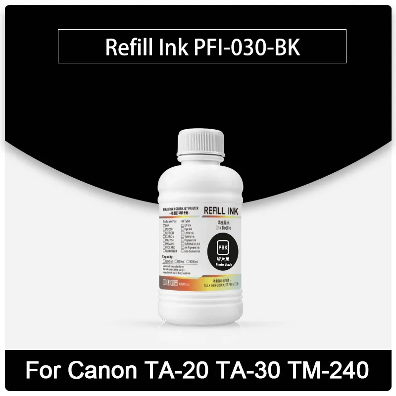 250 ml/Flasche PFI-030 PFI 030 PFI031 Nachfülltinten-Set Pigmenttinte passend für Canon imagePROGRAF TA-20