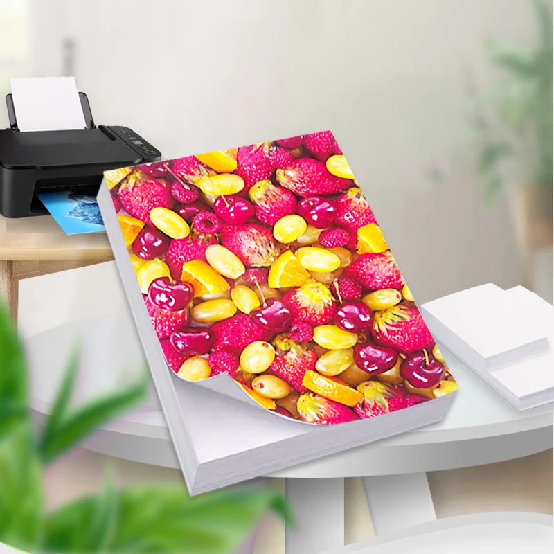 A4 A5 A6 135/150G Fotopapier mit selbstklebender Rückseite, einseitig glänzender Aufkleber