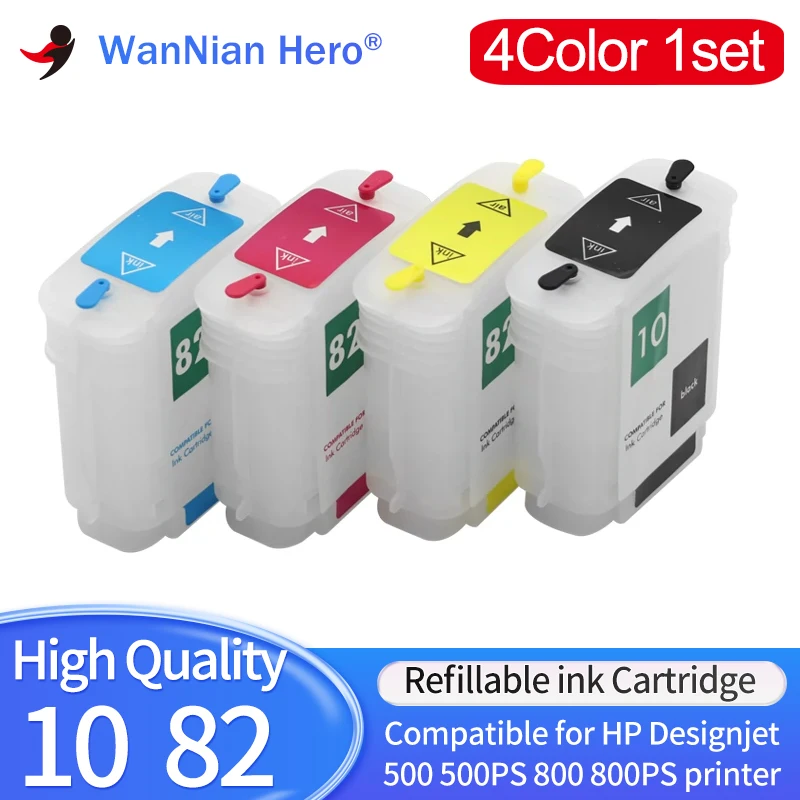 Passend für hp 10 82 nachfüllbare tinten patrone mit chip für hp design jet 800ps ps plotter (500 Stück)