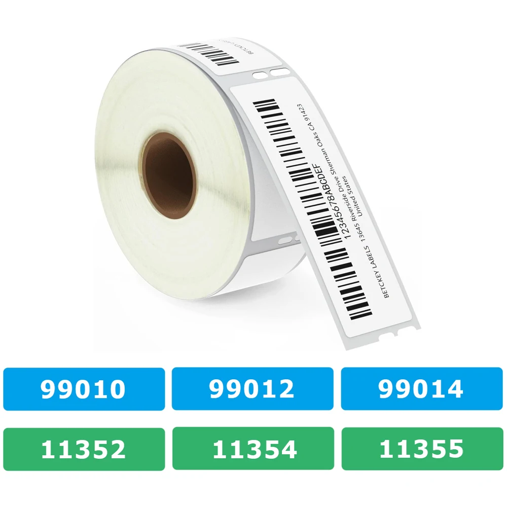 Kompatible Dymo LW Etiketten 99010 99012 99014 11352 11354 11355 passend für Labelwriter LW450 Turbo 4XL LW330