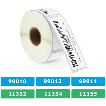 Kompatible Dymo LW Etiketten 99010 99012 99014 11352 11354 11355 passend für Labelwriter LW450 Turbo 4XL LW330