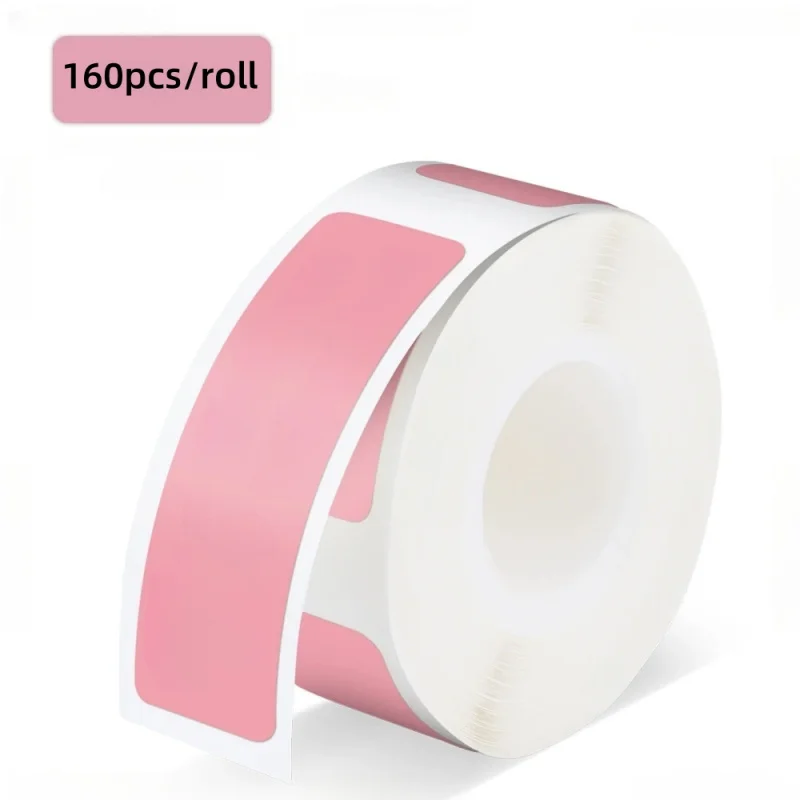 Rolle tragbare wasserdichte Etikettenaufkleber, 12 x 40 mm, selbstklebende bunte (160 Stück)