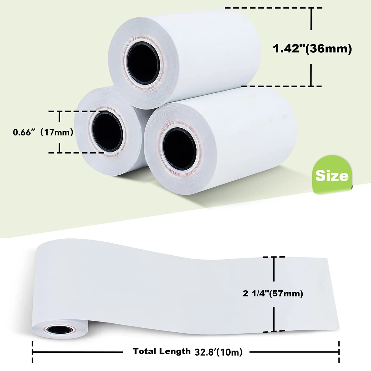 Thermopapierrollen passend für Registrierkasse, 57 x 40 mm – Bild 3