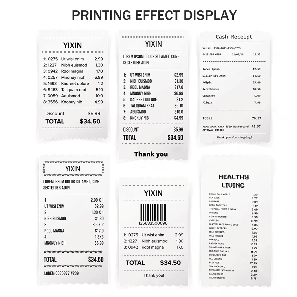 58mm/80mm Thermopapierrolle passend für Geschäftsausdrucke, 80mmx30mm – Bild 4