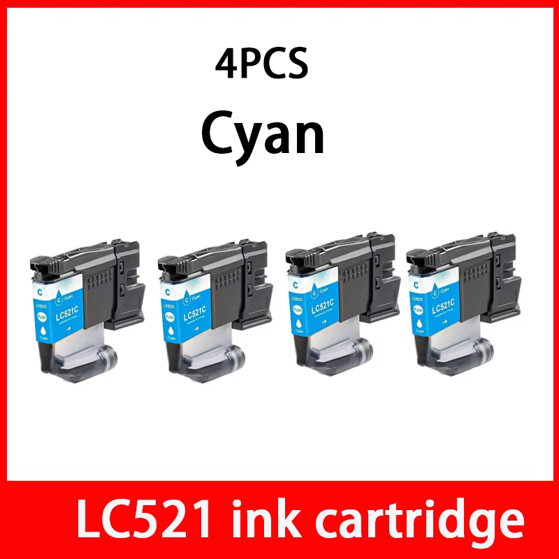 Passend für Brother DCP-J11260W J1310DW J1313DW J1360DW J1460DW Drucker ist die Tintenpatrone LC521 geeignet