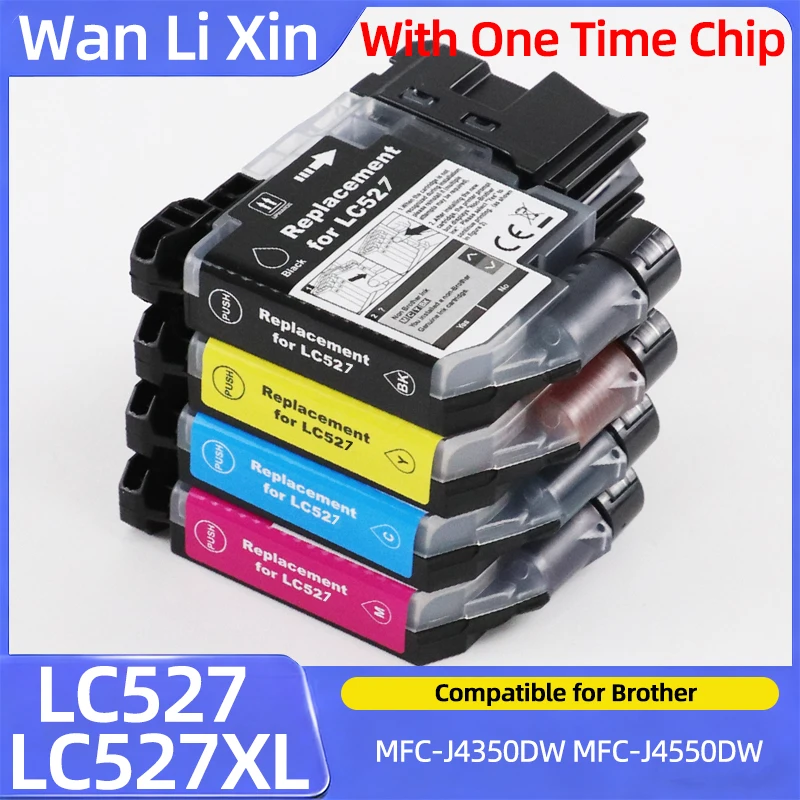 LC527XL LC527 LC-527 527XL LC-527XL Tintenpatrone passend für Brother MFC-J4550DW MFC-J4350DW 4550 (4 Stück)