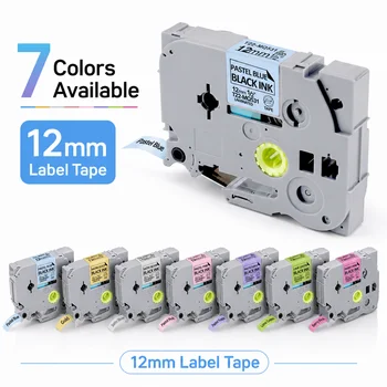 1 Packung TZe-MQP35 Etikettenband 12 mm 1,2 cm Weiß auf Beerenrosa, passend für Brother P-Touch
