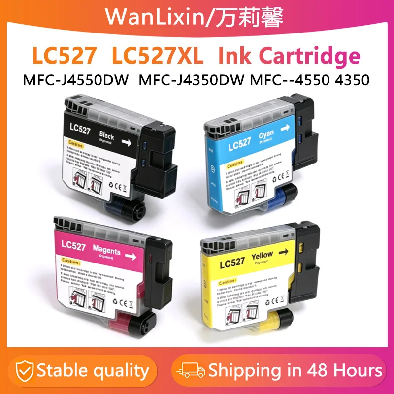 4color LC527 LC-527 LC527XL 527XL Tintenpatrone passend für Brother MFC-J4550DW MFC-J4350DW MFC-J6760DW