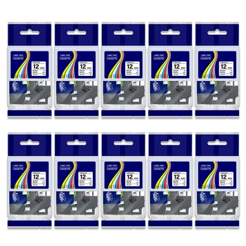 5er-Pack/10er-Pack für Brother TZe-Band TZe-231 TZe231 12mm Etiketten passend für Brother TZ Laminierte