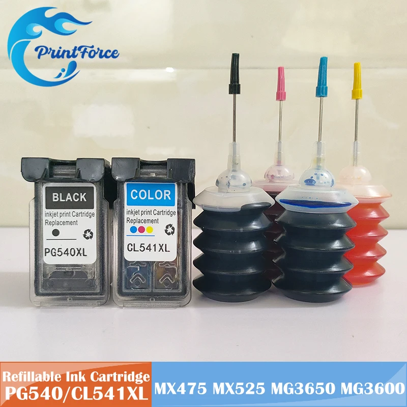 PG 540 CL541 PG-540XL CL-541XL Tintenpatrone passend für Canon 540 541XL für MX475 MX525 MG3650 MG3600 MG3250