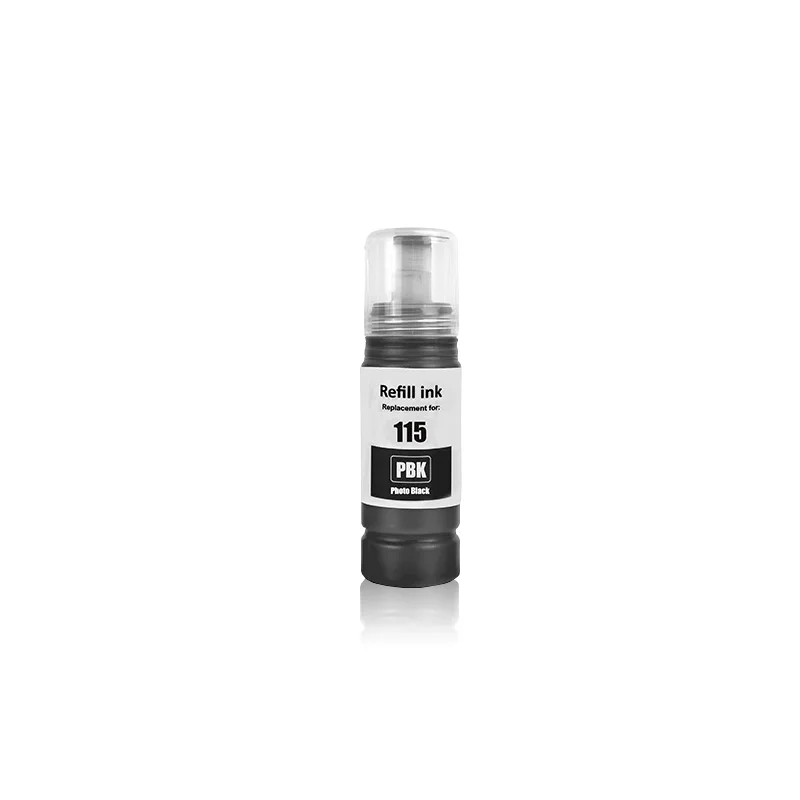 115 T115 Dye Ink Premium-kompatible Nachfülltinte passend für Epson EcoTank L8160 L8180 Drucker, 70 ml