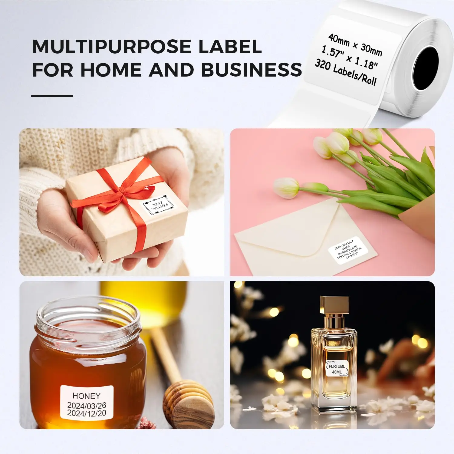 40x30mm High-Gloss Thermal Labels - Waterproof Self-Adhesive Stickers – Bild 6