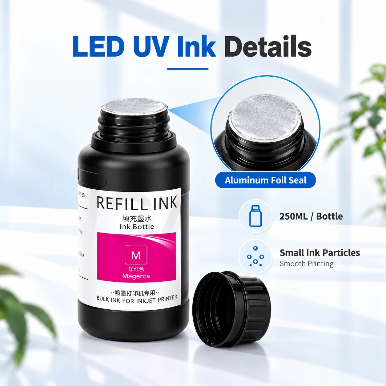 UV-Tinte 250ml X 6 Stück Flasche passend für Epson 1390 L800 L1800 – Bild 5