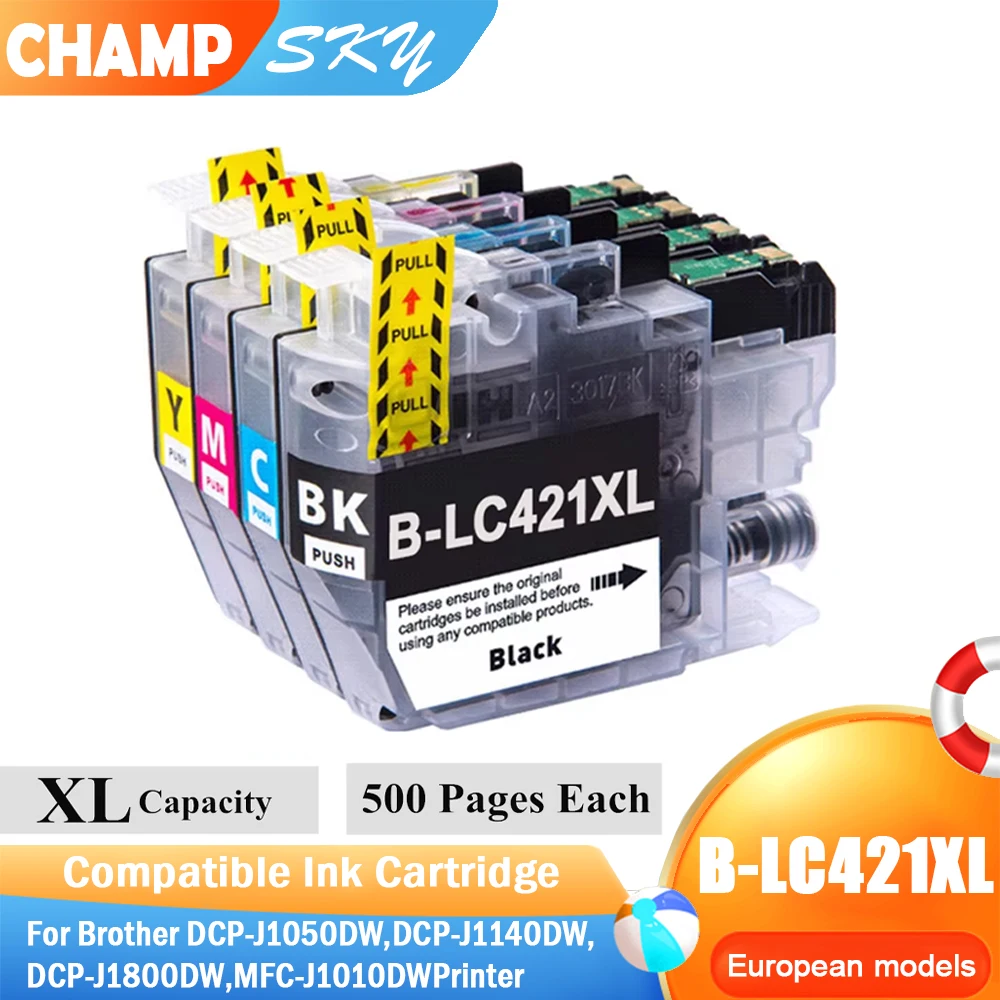 LC421 LC421XL kompatible Tintenpatronen passend für Brother DCP-J1050DW, DCP-J1140DW, DCP-J1800DW