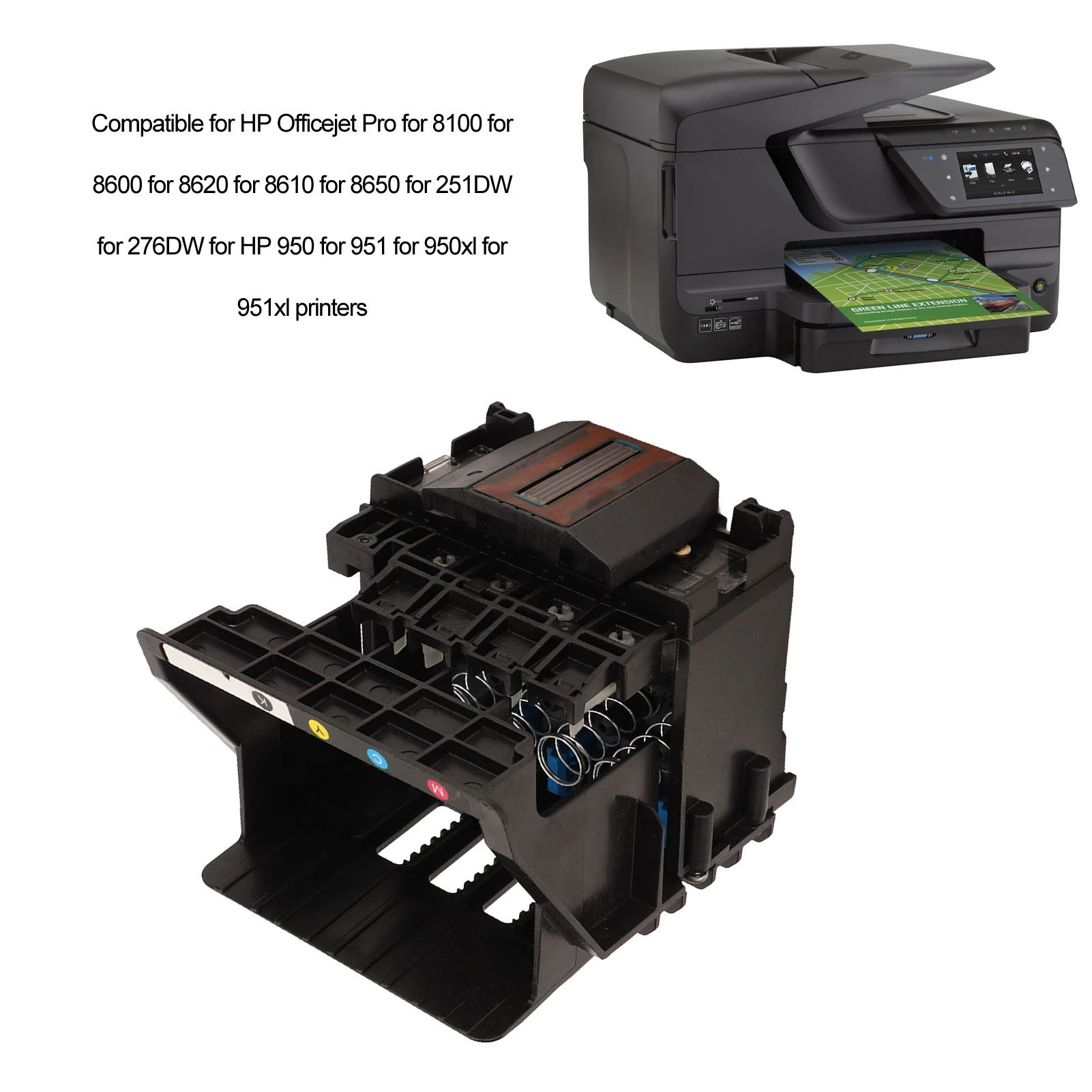 Druckkopf passend für 950, für 951, für 950xl, für 951xl, Druckkopf-Ersatzset für HP Officejet Pro für 8100