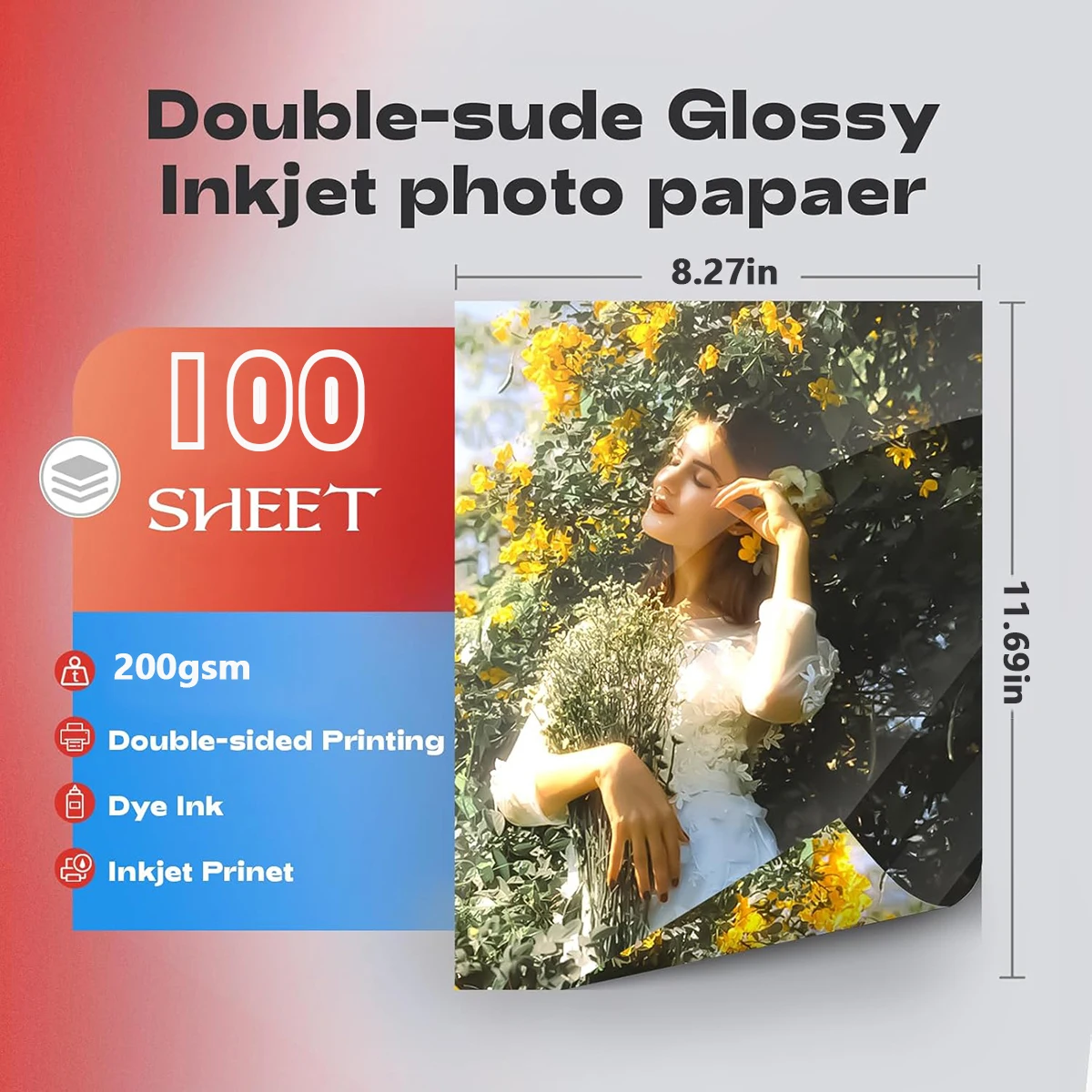 A4 doppelseitiges glänzendes Fotopapier 200 g/m² – Bild 2