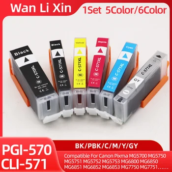 570 571 PGI-570 CLI-571 Tintenpatrone passend für Canon PIXMA MG5750 MG5751 MG5752 MG6850 TS6050 TS5050 TS5051