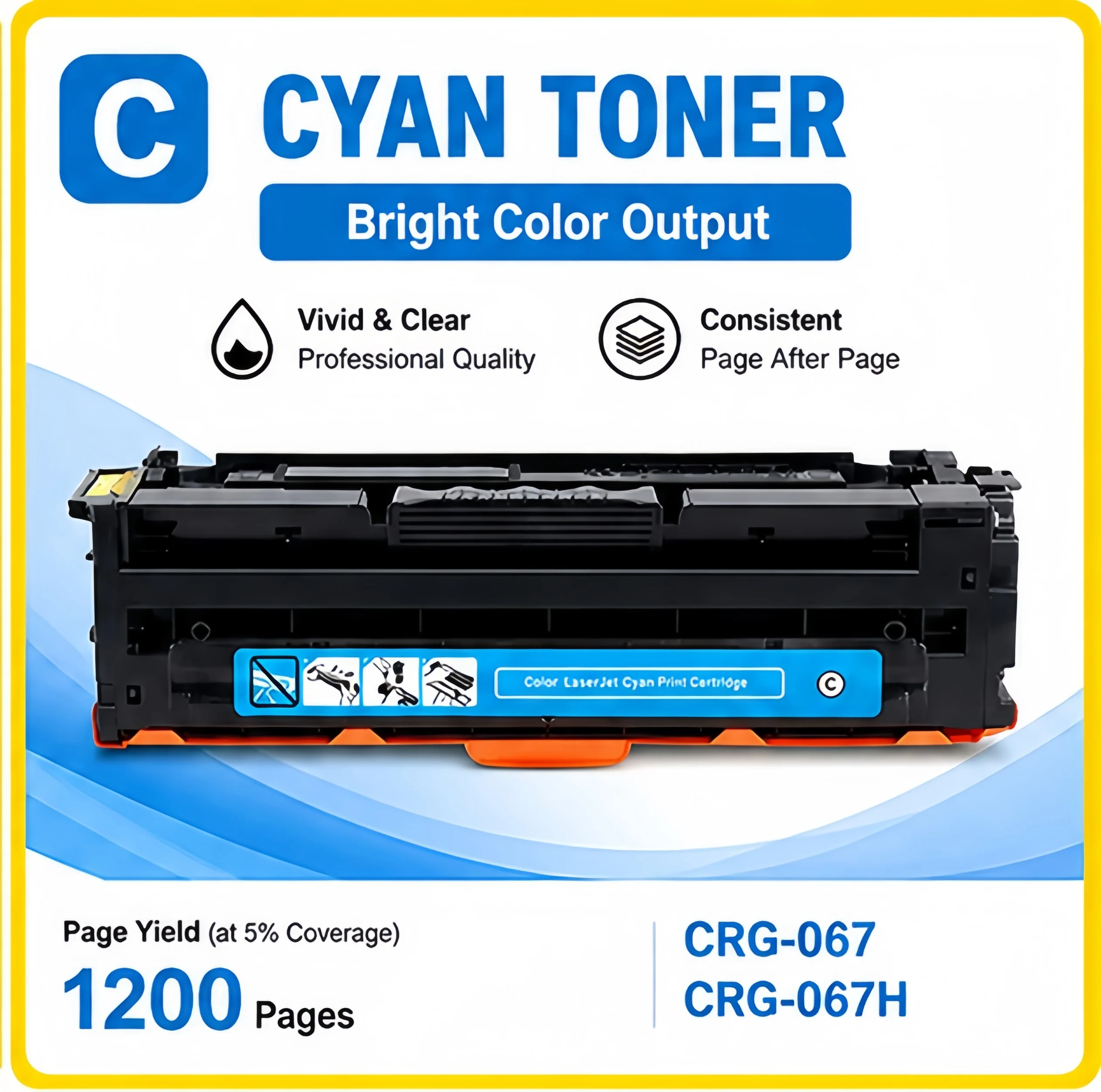 Kompatible CRG-067 Tonerkartusche mit Chip passend für Canon MF651Cw – Bild 3