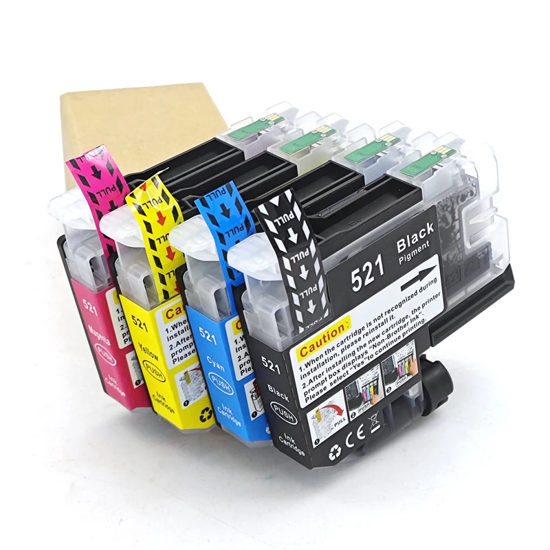 LC521 LC-521BK M Y Tintenpatrone, passend für Brother DCP-J1260W J1310DW DCP-J1313DW J1360DW J1460DW Druckern