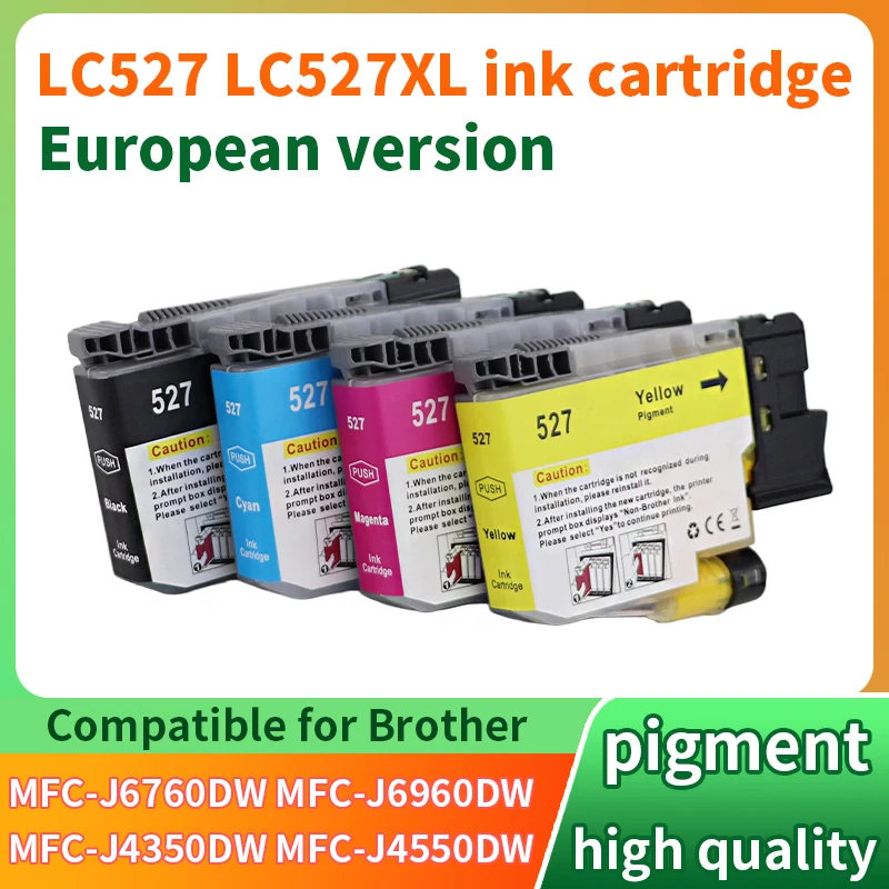 LC527 LC-527 LC-527XL LC527XL Pigment-Tintenpatrone passend für Brother MFC-J4350DW MFC-J4550DW MFC-J6760DW