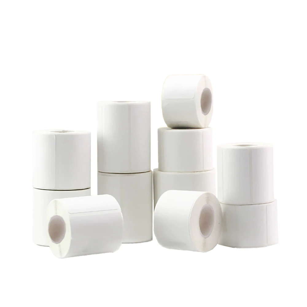 Wasserfester Etikettenaufkleber, 2 Rollen, 50 x 80 mm, 50 x 30 mm, 50 x 50 mm, 40 x 30 mm, 30 x 20 mm