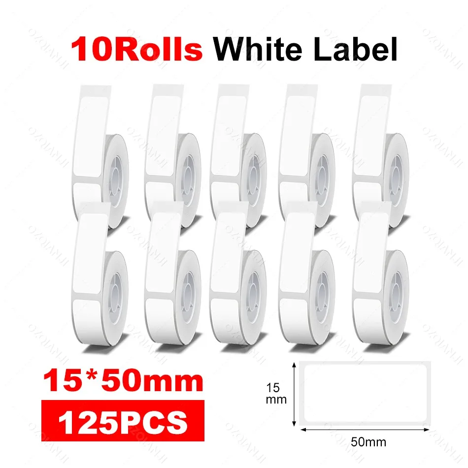 10 Rollen Niimbot Thermo etiketten papierrolle passend für d11 d110 d101 Etiketten drucker 14x22mm 15x30mm