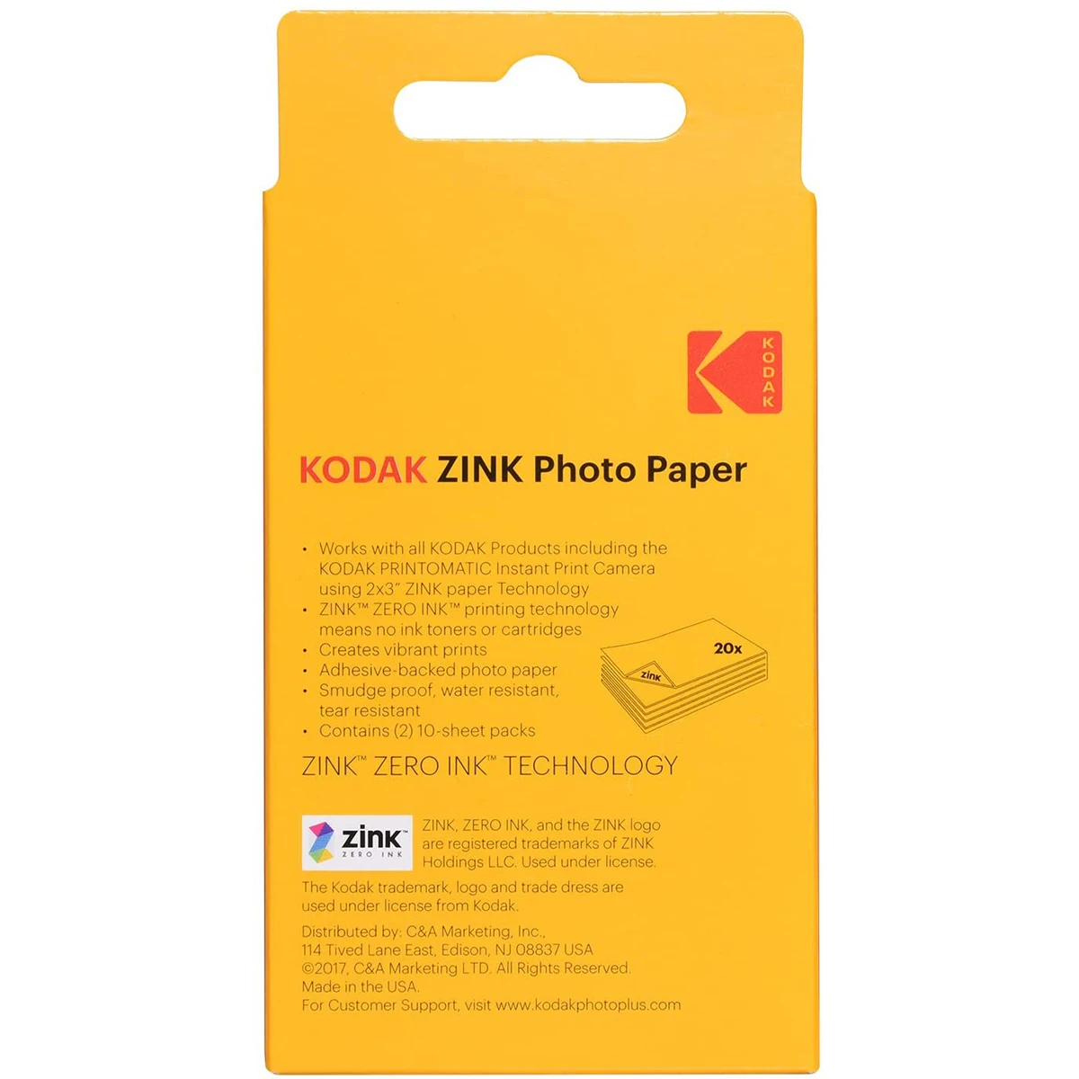 20-100 Blatt für Kodak 2"x3" Premium Zink-Fotopapier – Bild 3