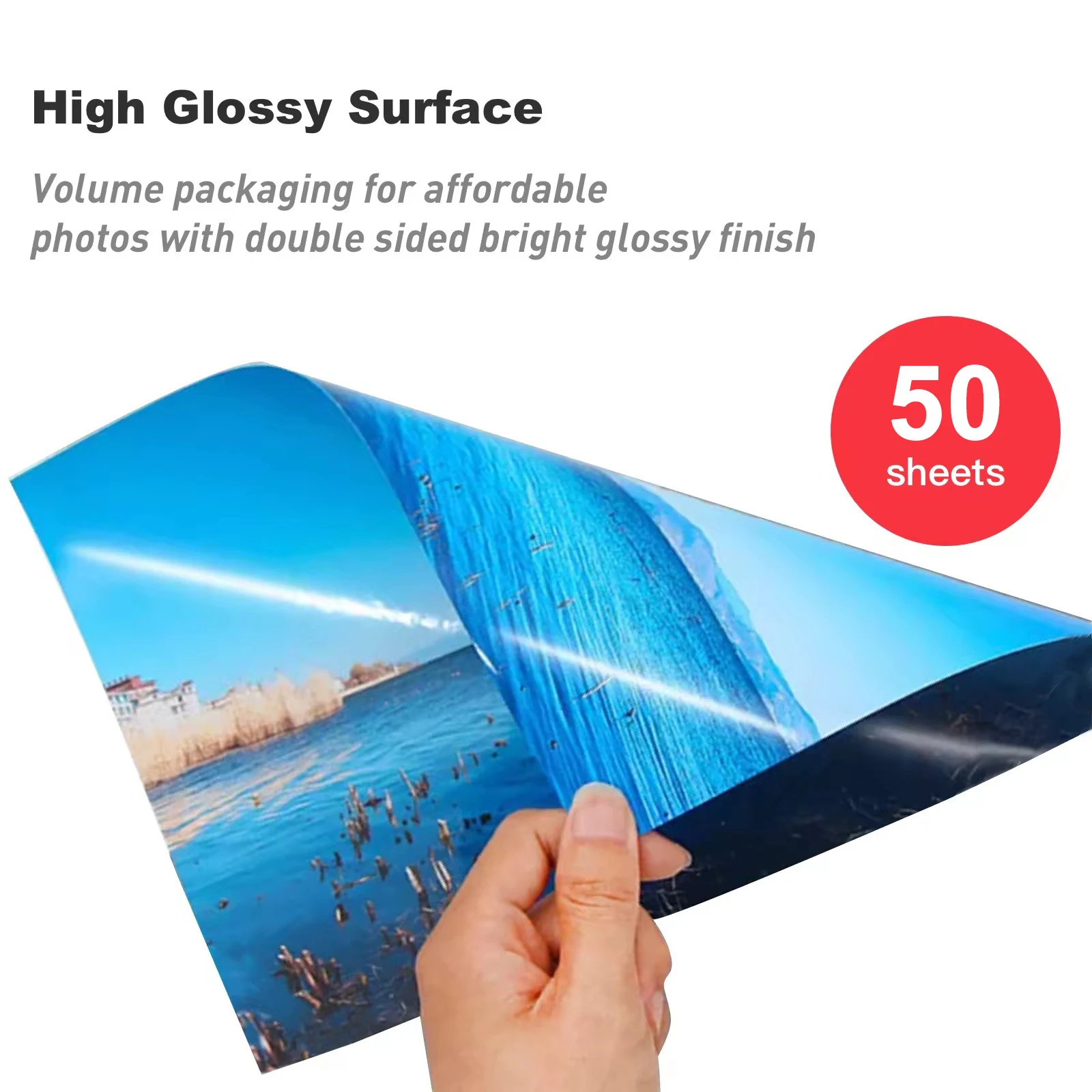 50 Blatt doppelseitiges Fotopapier, hochglänzendes Fotopapier, 21 x 30 – Bild 5