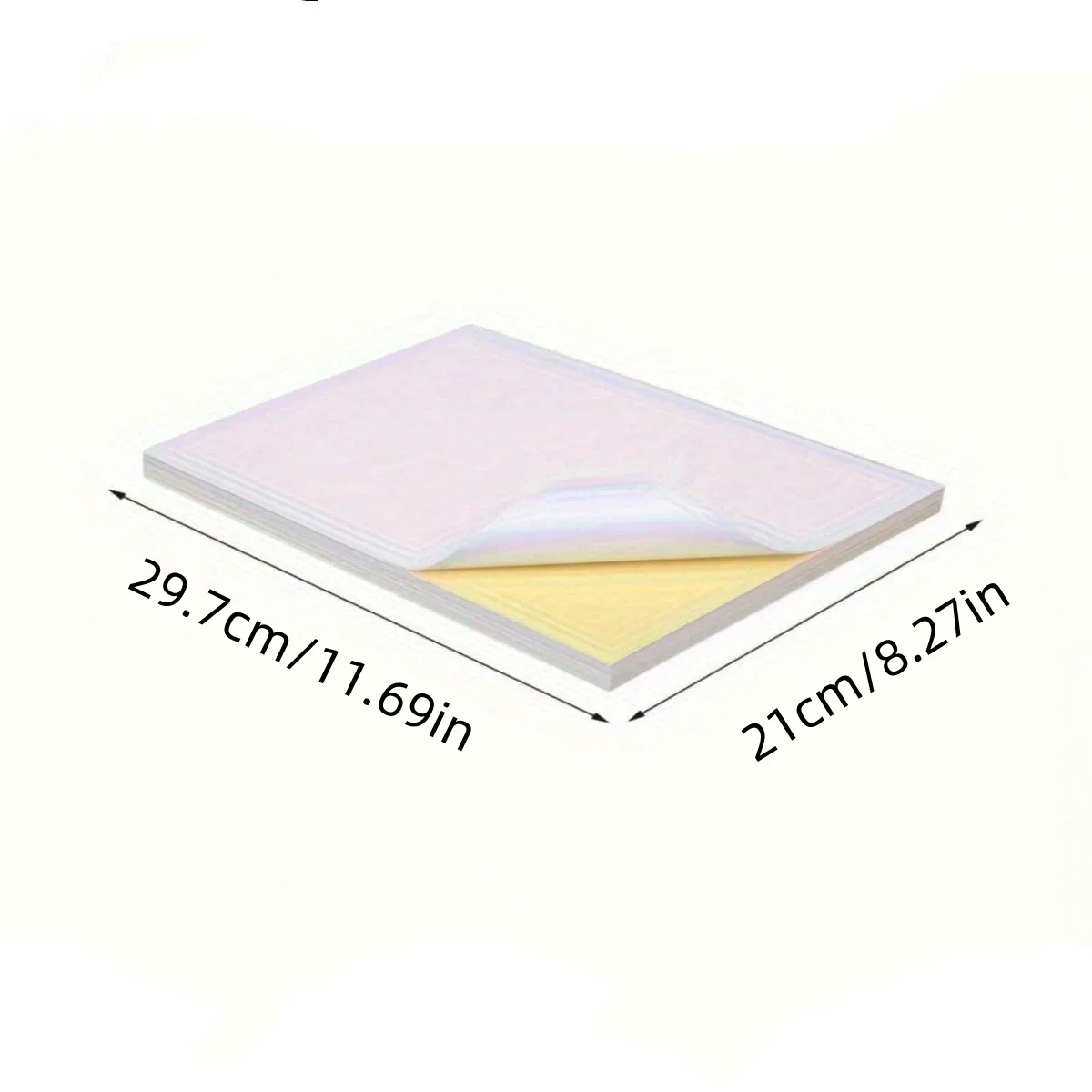 A4 selbstklebendes, glänzendes Etikettenpapier, bedruckbar, passend für Tintenstrahl (50 Stück)