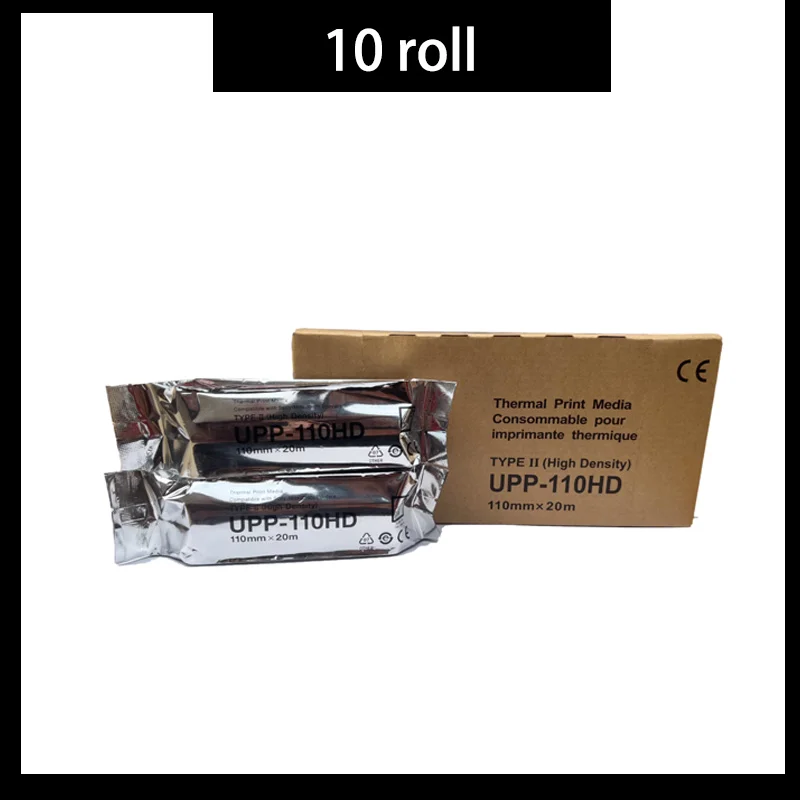 10ROLL UPP-110HD Thermopapier Hochdichtes B-Ultraschall-Video-Druckpapier, Größe 110mm * 20m