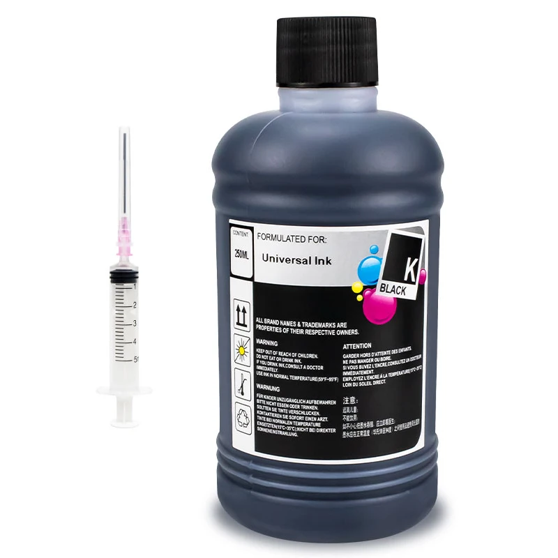 250 ml Universal-Nachfülltinte mit Injektor-Kit, passend für HP Canon Epson Brother Tank CISS Tintenpatronen
