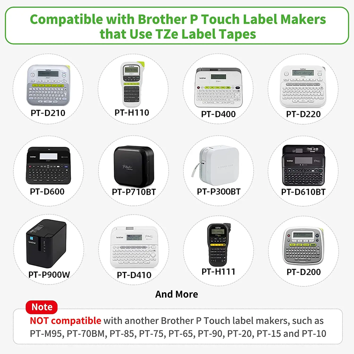 TZ-231 TZ-251 tz631 TZ-131 Etikettenband 12 mm passend für Brother tze – Bild 3