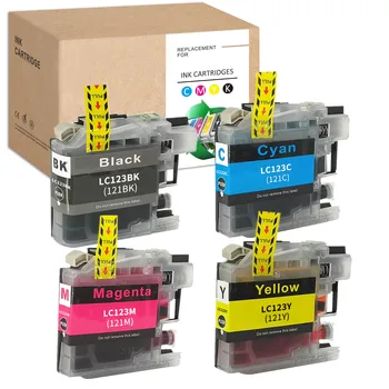 HS LC123 Tintenpatrone LC123XL LC121 passend für Brother MFCJ4710DW J4410DW MFC-J470DW DCP-J132W J552DW